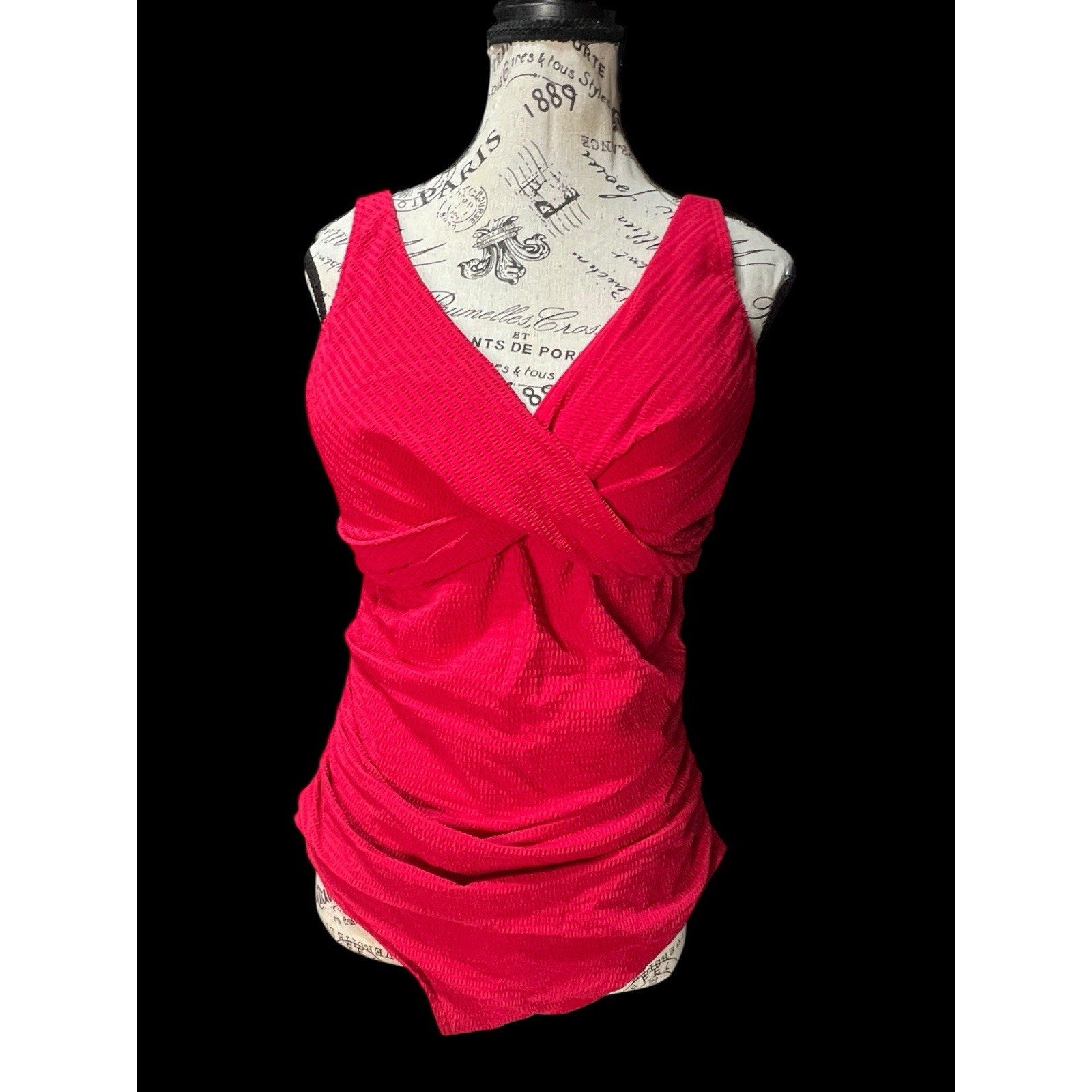 Sea Level Cross Front Multifit One-Piece Swimsuit in Red 16 MSRP $129