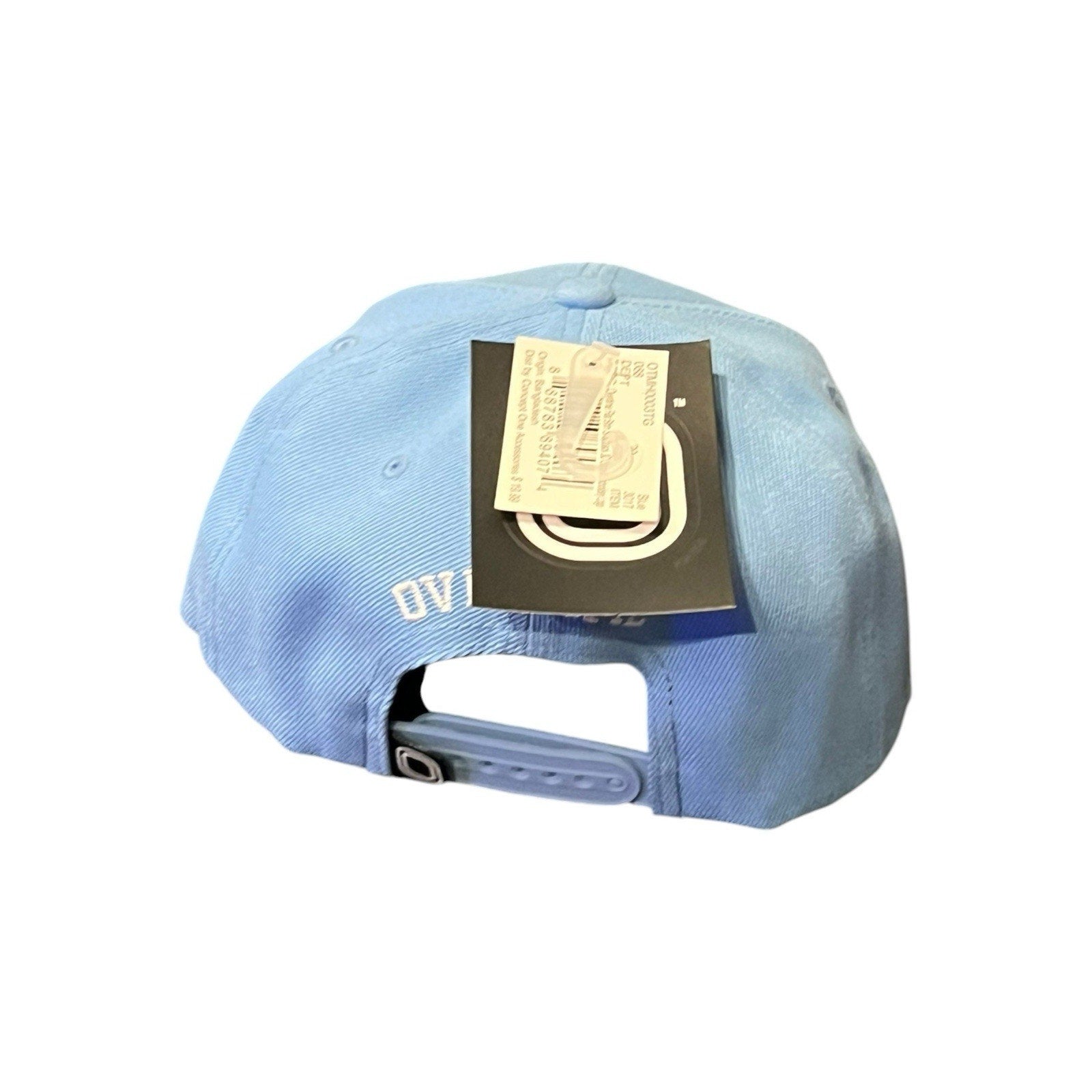 Overtime Adult Flat Brim Snapback 3D Ombre Embroidery Logo Baseball Hat - Blue