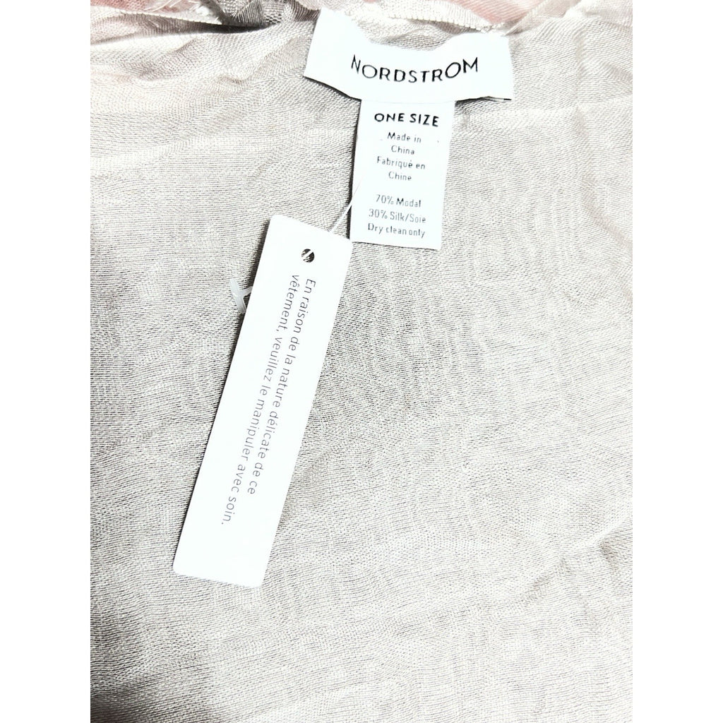 Nordstrom 30% Silk Gray Shawl/ Scarf