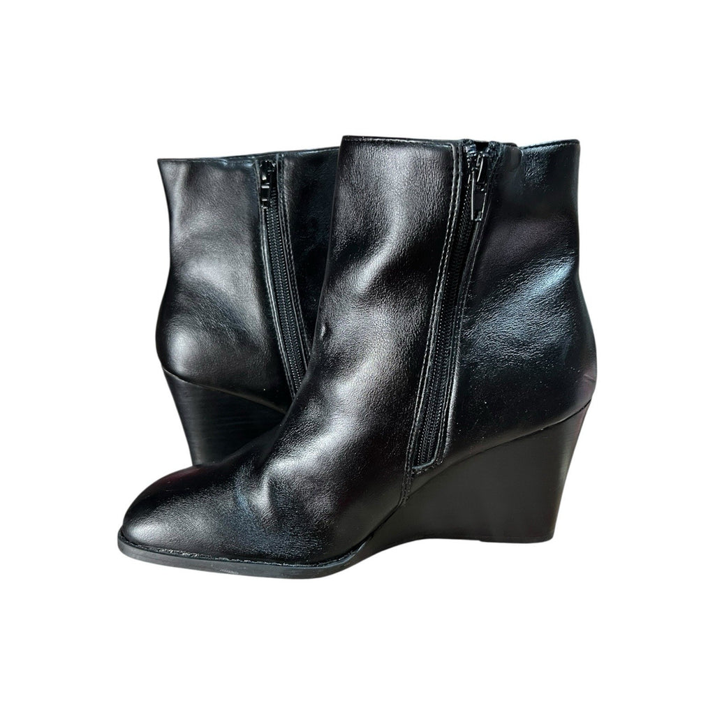 Dolce Vita Rupart Wedge Heel Black Ankle Boots Women’s Size 9