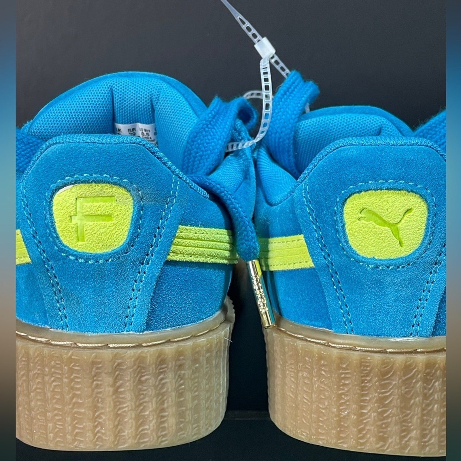 Fenty Puma Womens Blue and Yellow Sneakers New No Box size 8.5 eu 39