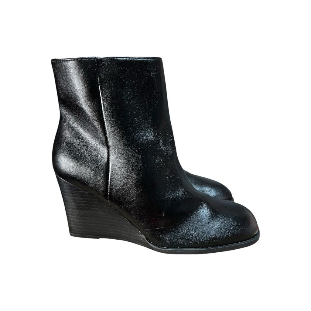 Dolce Vita Rupart Wedge Heel Black Ankle Boots Women’s Size 9