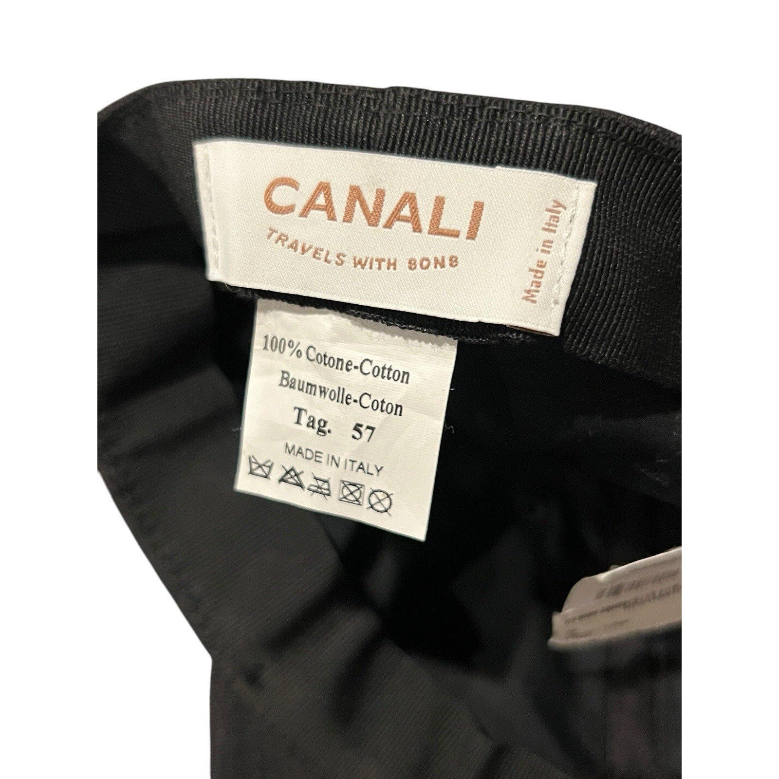 Canali logo-appliqué baseball cap in black Fitted