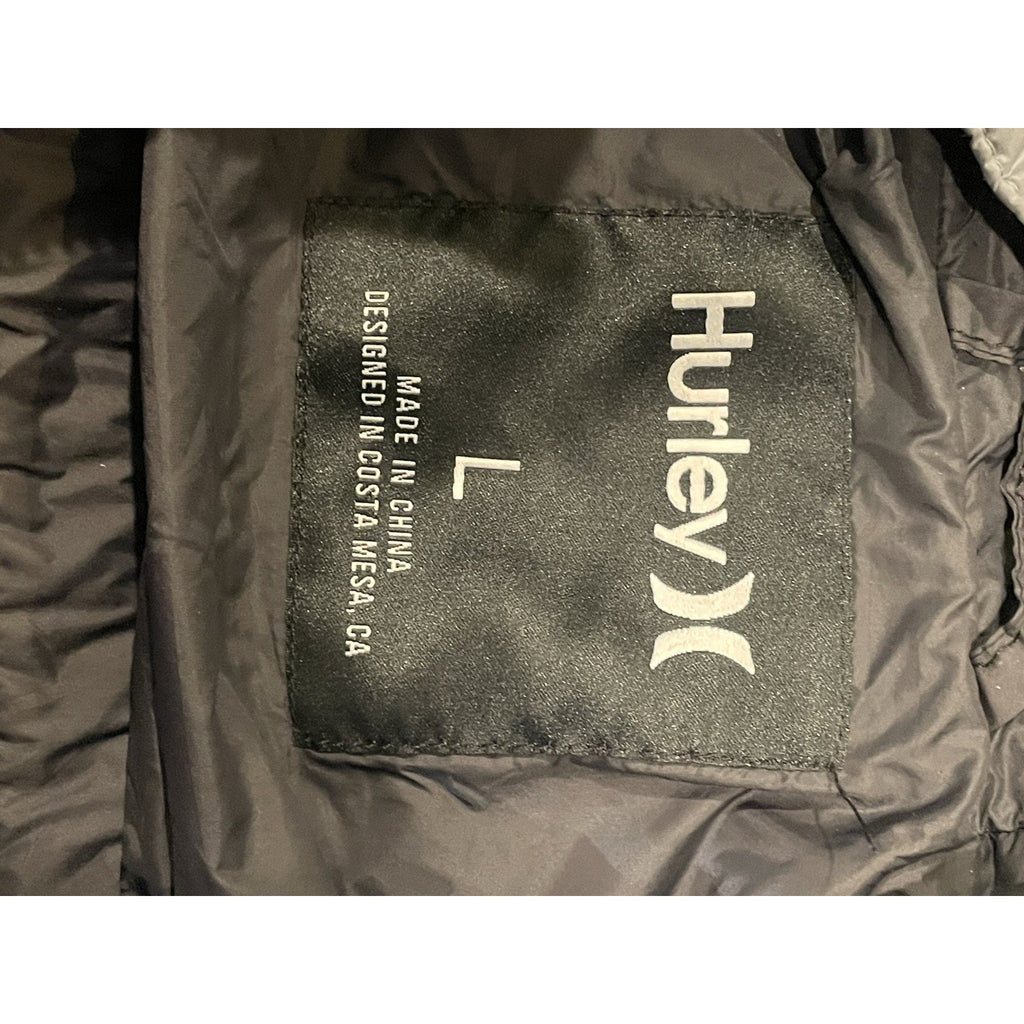 Hurley Mens Large Lightweight Nylon Jacket Packable Windbreaker Athletic