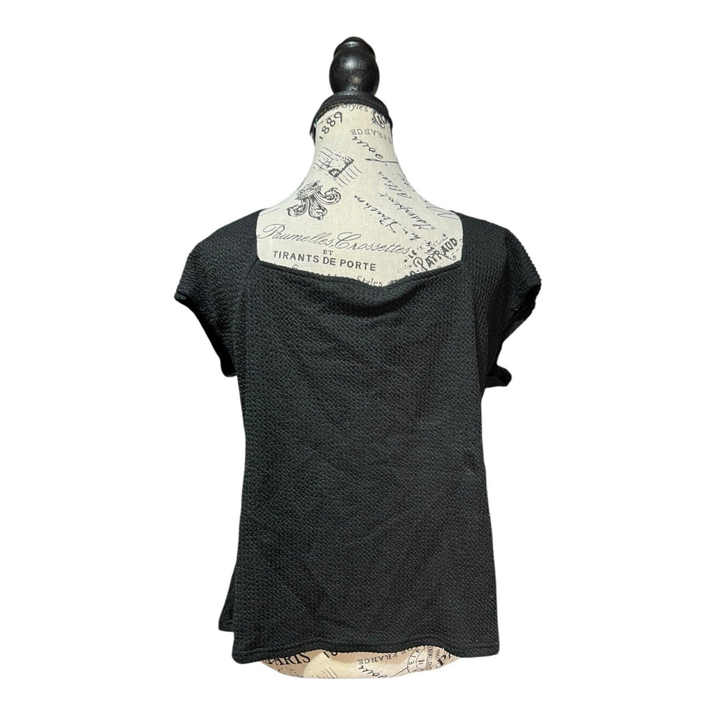 Halogen Cap Sleeve Black Blouse Women’s Shirt Size X1 NWT