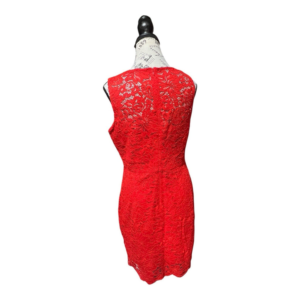 Donna Morgan Body Contour Orange Lace Dress Women’s Size 10 NWT