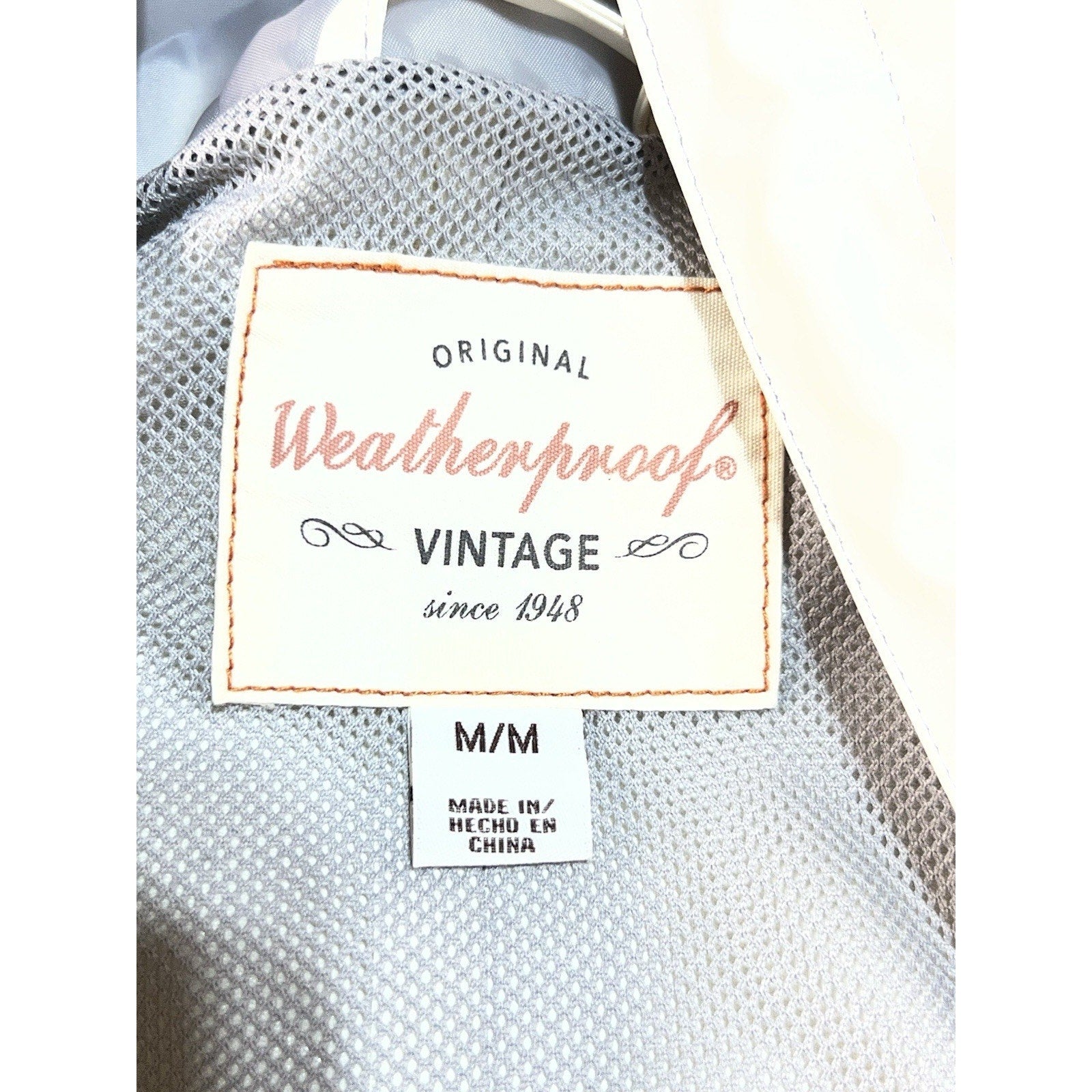 Weatherproof Vintage Lavender, Gray And White Rain Jacket Women’s Size M