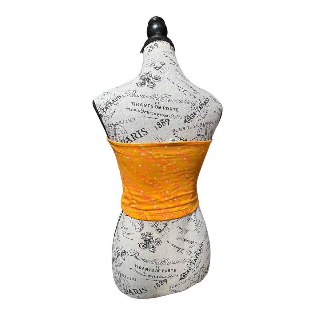 BP Nordstrom orange micro floral tube top Women’s Size S