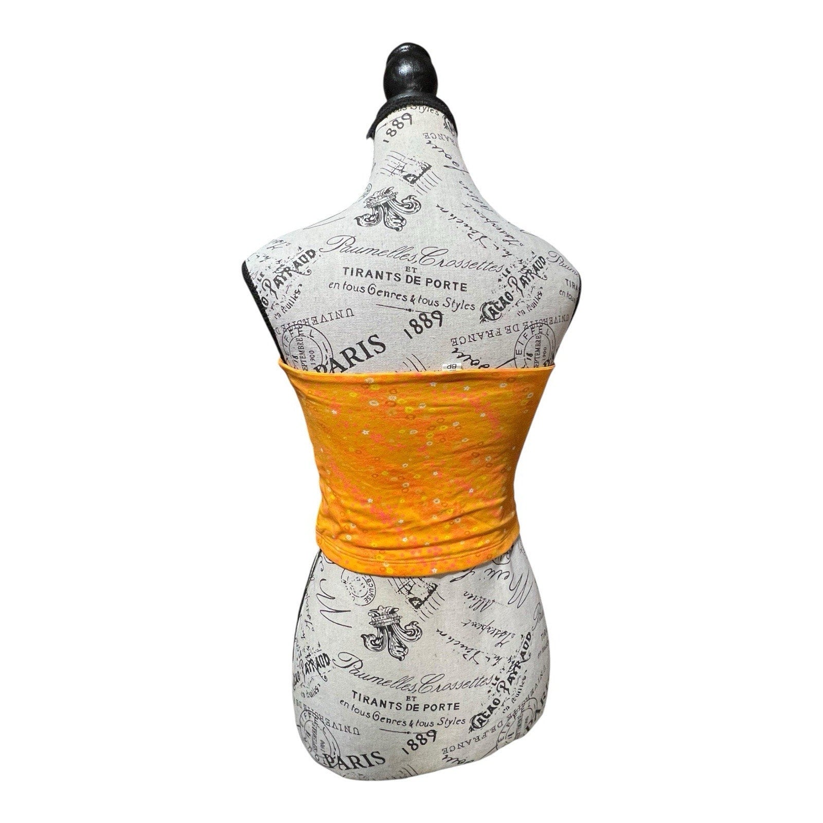 BP Nordstrom orange micro floral tube top Women’s Size S
