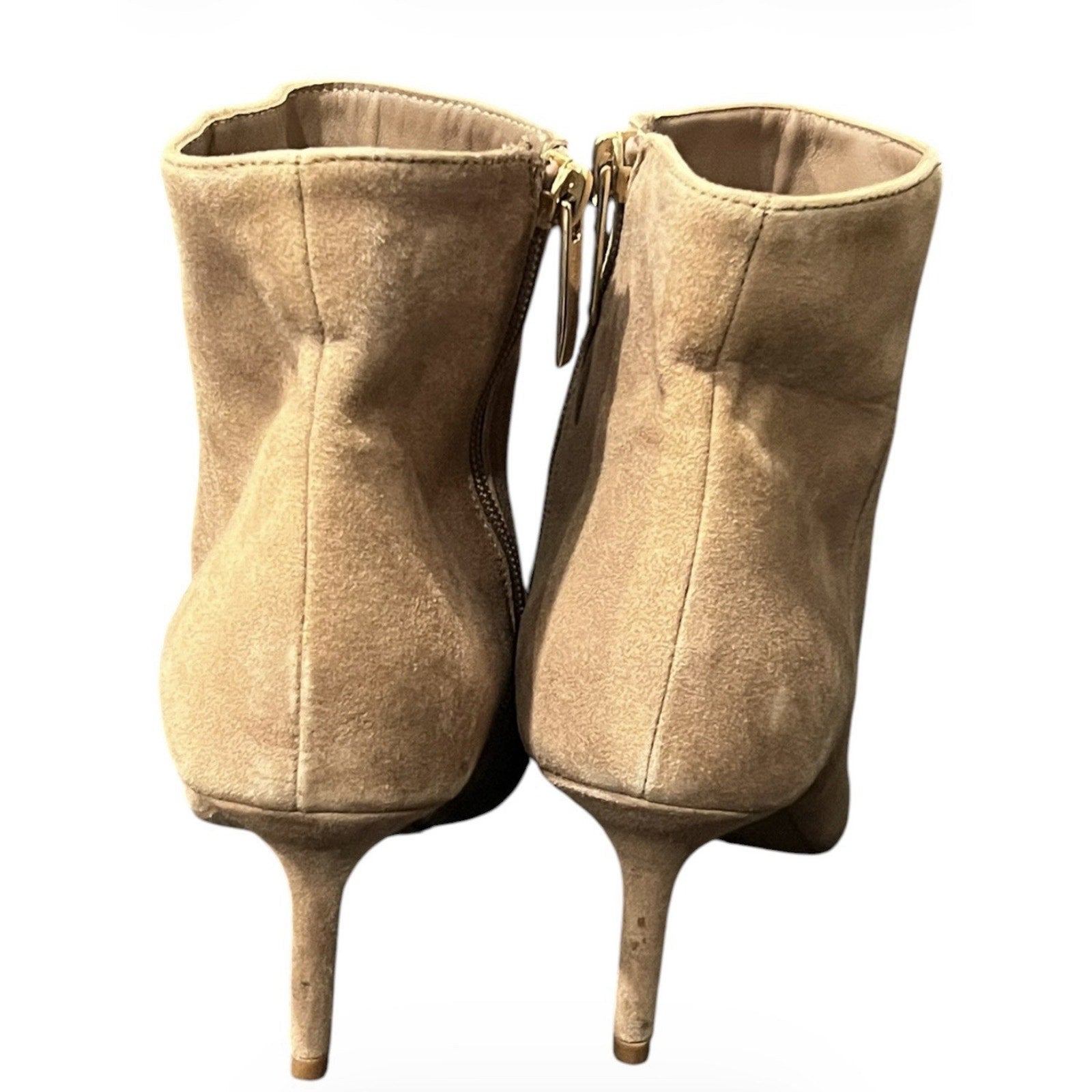 L'Agence Aimee booties Beige Suede Ankle Bootie Women’s Size EU 38