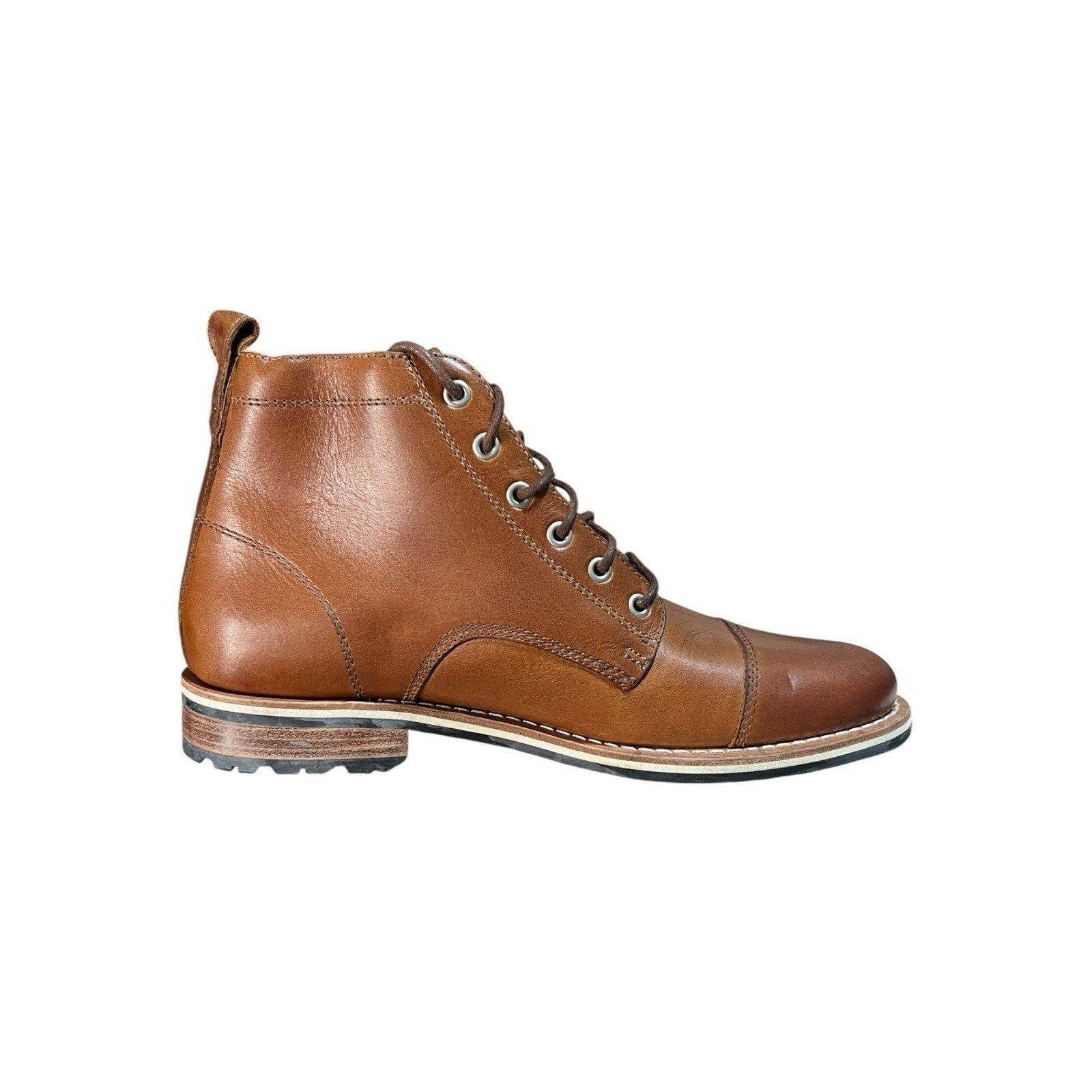 Helm The Hollis Teak Boot Brown Leather Men’s Shoe Size 10