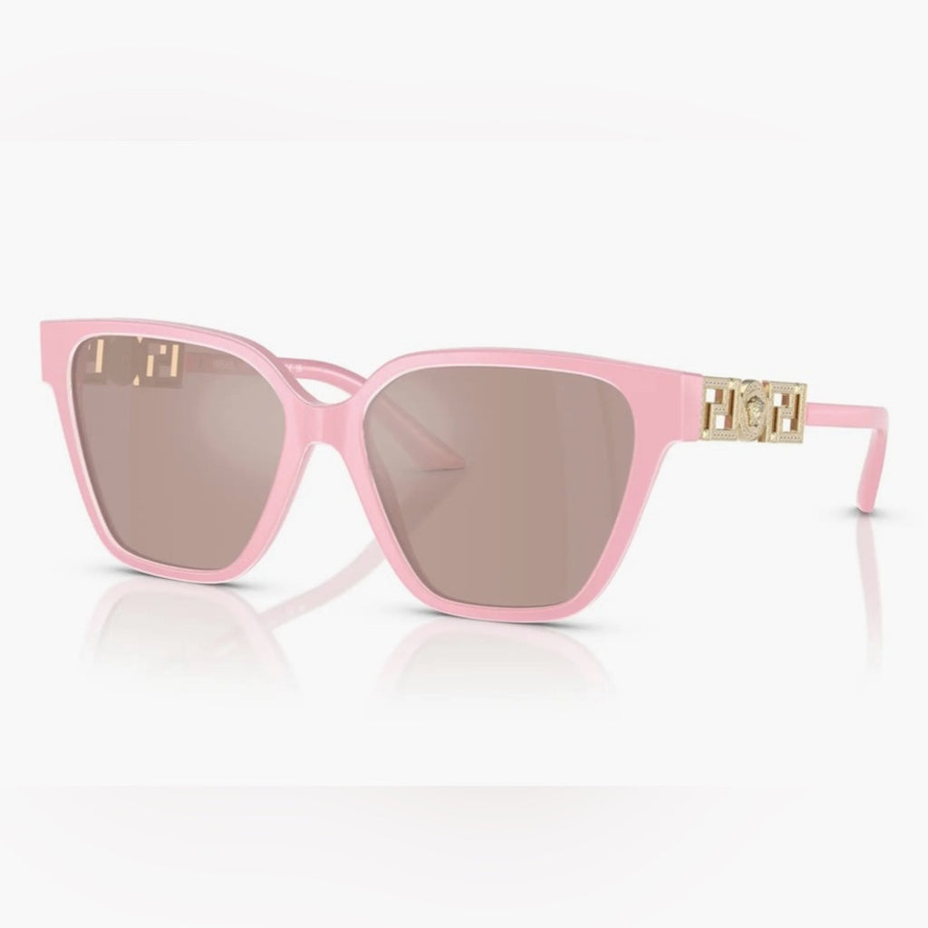 Versace Pink Sunglasses with Gold Accents New in Box 56 MM MSRP $580